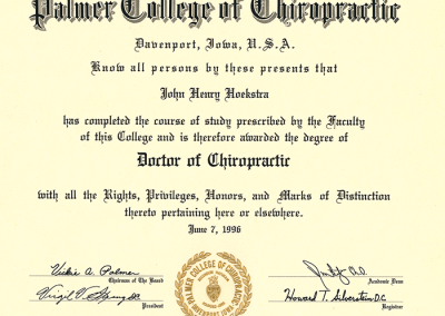 Chiropractic College Diploma